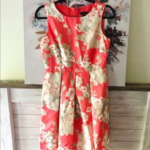 Light Orange Floral Petite Dress